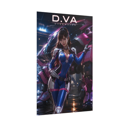 D.VA Overwatch Poster, Gaming Poster, Sci Fi Wall Art, Room Decor