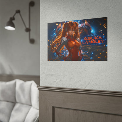 Anime Wall Art Asuka Langley Evangelion Poster Otaku Room Decor Collector Gift