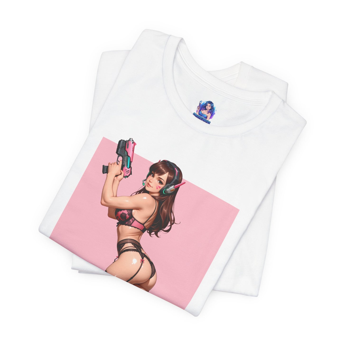 D.Va-Shirt | Overwatch-Waifu-T-Shirt für Gaming-Fans | Neonfarbenes Gamer-Girl-Grafik-T-Shirt