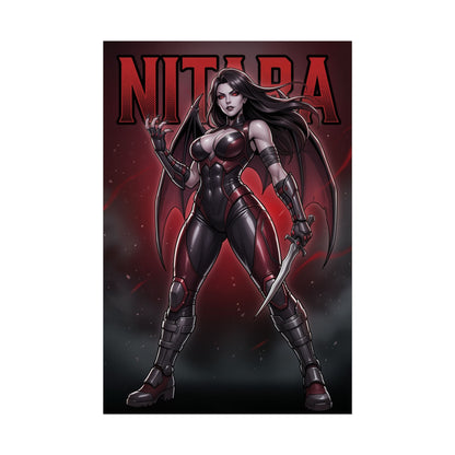 Nitara Mortal Kombat Poster, Mortal Kombat Wall Art, Vampire Girl Print, Fighting Game Wall Art, Gamer Gift