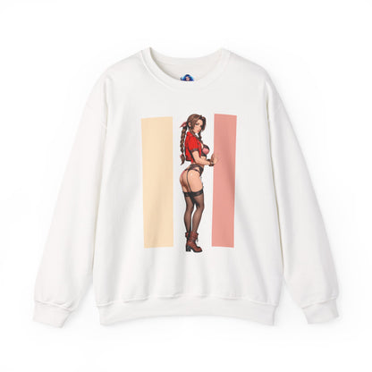 Aerith Gainsborough Sweatshirt, Final Fantasy Rundhalsausschnitt, Gemütliche Gaming-Kleidung für Fans
