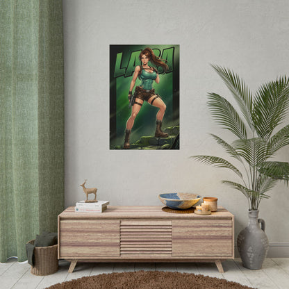 Lara Croft Tomb Raider Poster, Tomb Raider Wall Art Print, Adventure Girl Decor, Action Game Wall Art, Gamer Gift