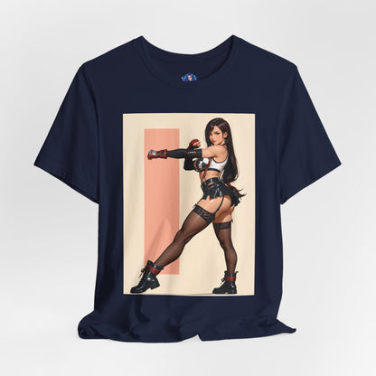 Tifa Lockhart Grafik-T-Shirt | Final Fantasy VII T-Shirt für Otaku- und Gamer-Fans | Sexy Heldinnen-Shirt