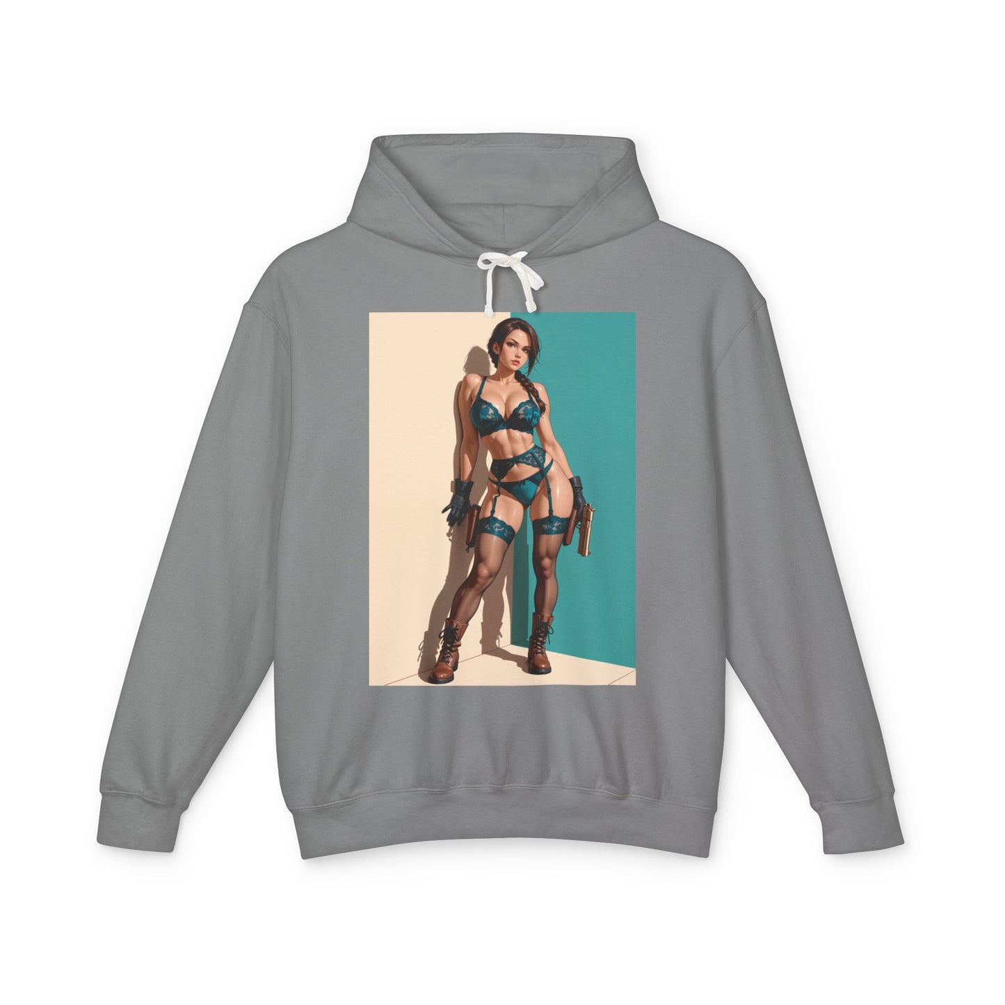 Худі з Ларою Крофт | Худі з іконою ігрового персонажа | Стильний пуловер з Tomb Raiders