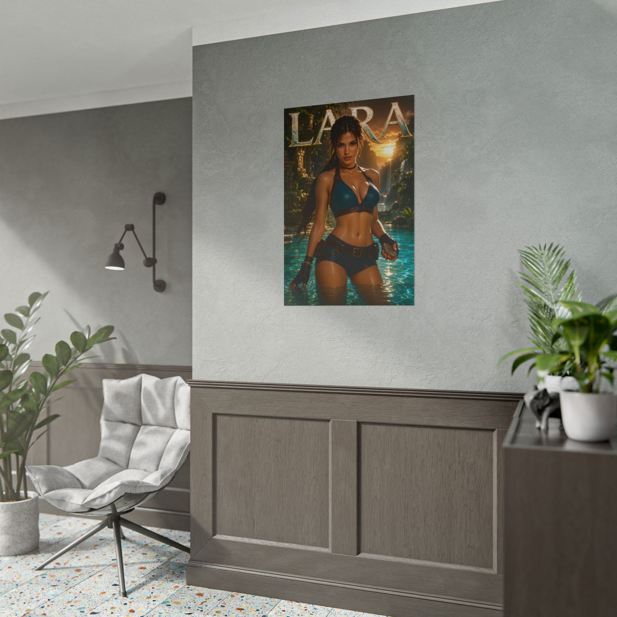 Gaming Wall Art Lara Croft Tomb Raider Poster Bedroom Game Room Decor Art Print