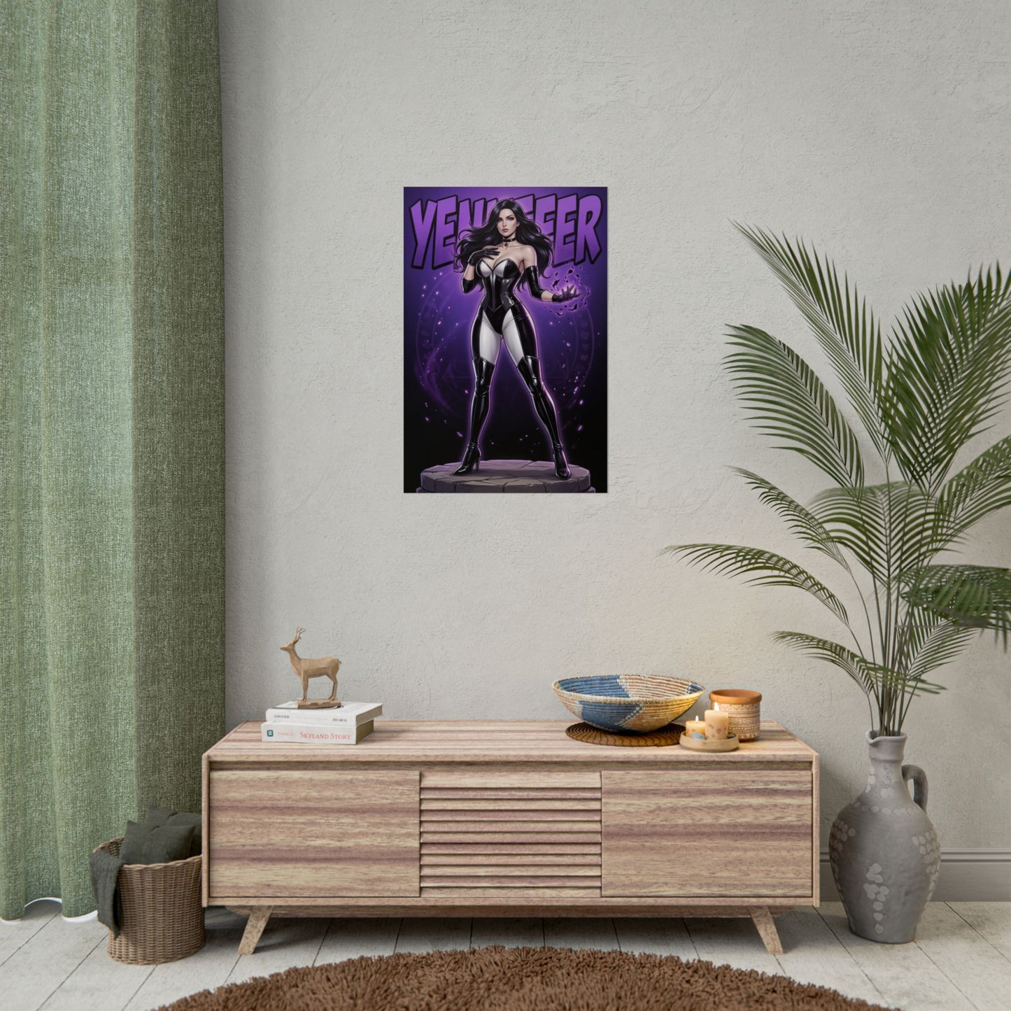 Yennefer Art Print, Witcher Poster, Dark Sorceress Wall Art, Fantasy RPG Decor, Gamer Room Wall Art, Gift