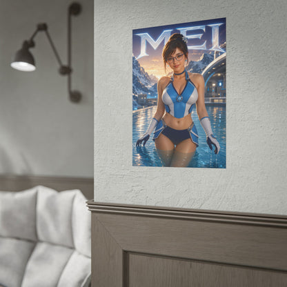 Gaming Wall Art Mei Overwatch Poster Bedroom Game Room Decor Art Print
