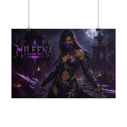Mileena Character Poster Mortal Kombat Gaming Setup Wall Decor Collector Print