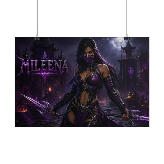 Mileena Character Poster Mortal Kombat Gaming Setup Wall Decor Collector Print