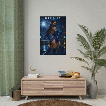 Mortal Kombat Kitana Poster MK Gaming Wall Art Print Decor
