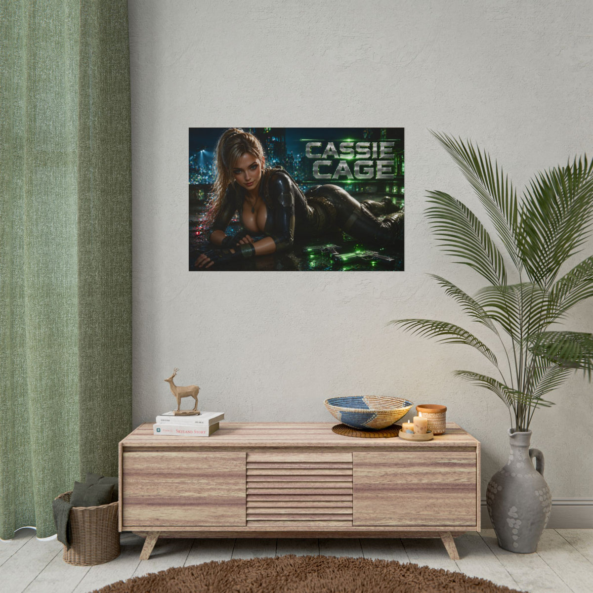 Game Room Decor Cassie Cage Mortal Kombat Poster Character Wall Art Gamer Gift