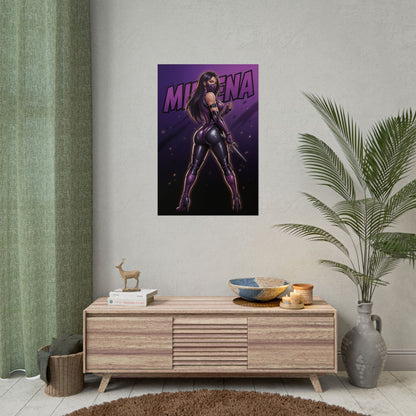 Mileena Art Print, Mortal Kombat Poster, Fighting Game Girl Wall Art, Combat Character Decor, Gamer Gift Idea