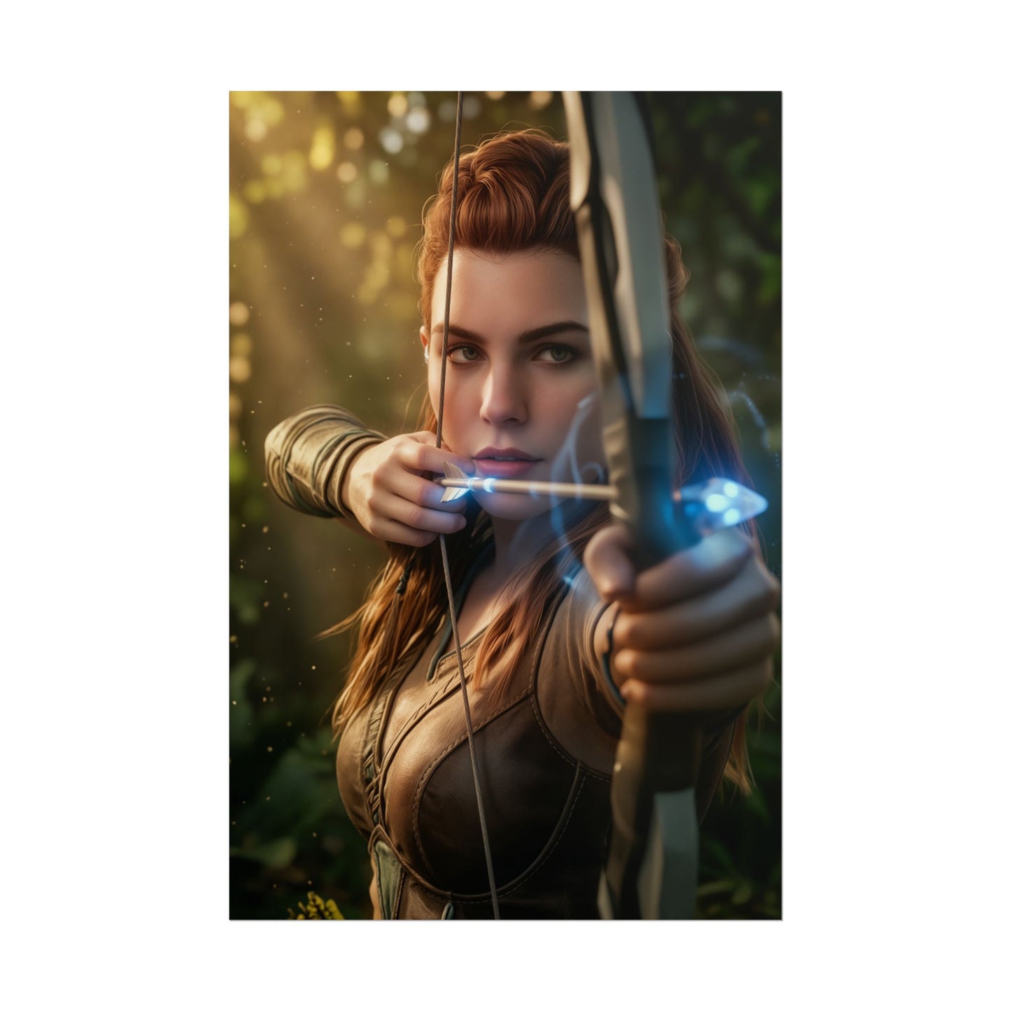 Aloy Horizon Poster, Horizon Zero Dawn Wandkunst, Bogenschützin-Druck, Gaming-Zimmer-Deko, Gamer-Geschenkidee