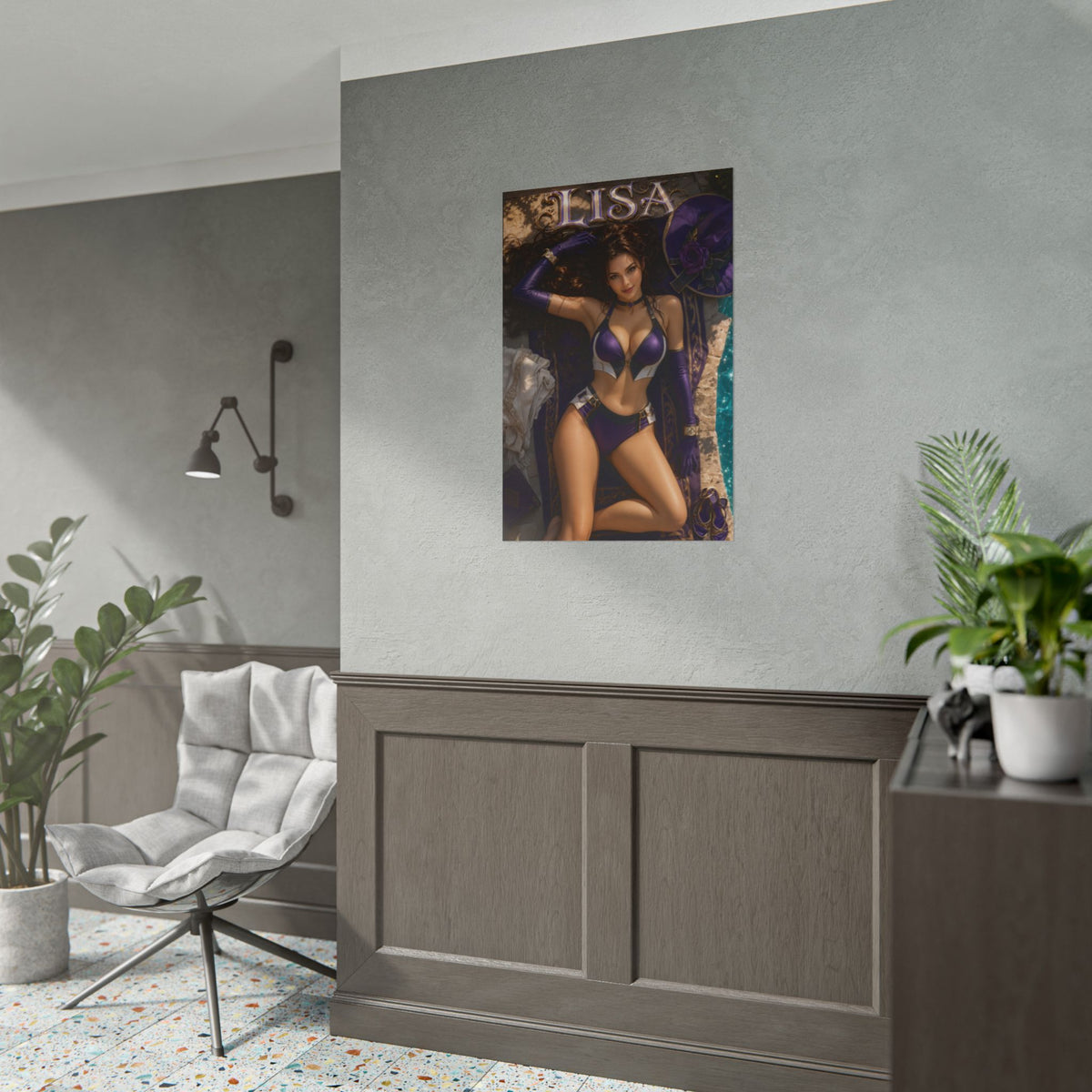 Anime Wall Art Lisa Genshin Impact Poster Otaku Room Decor Collector Gift Print