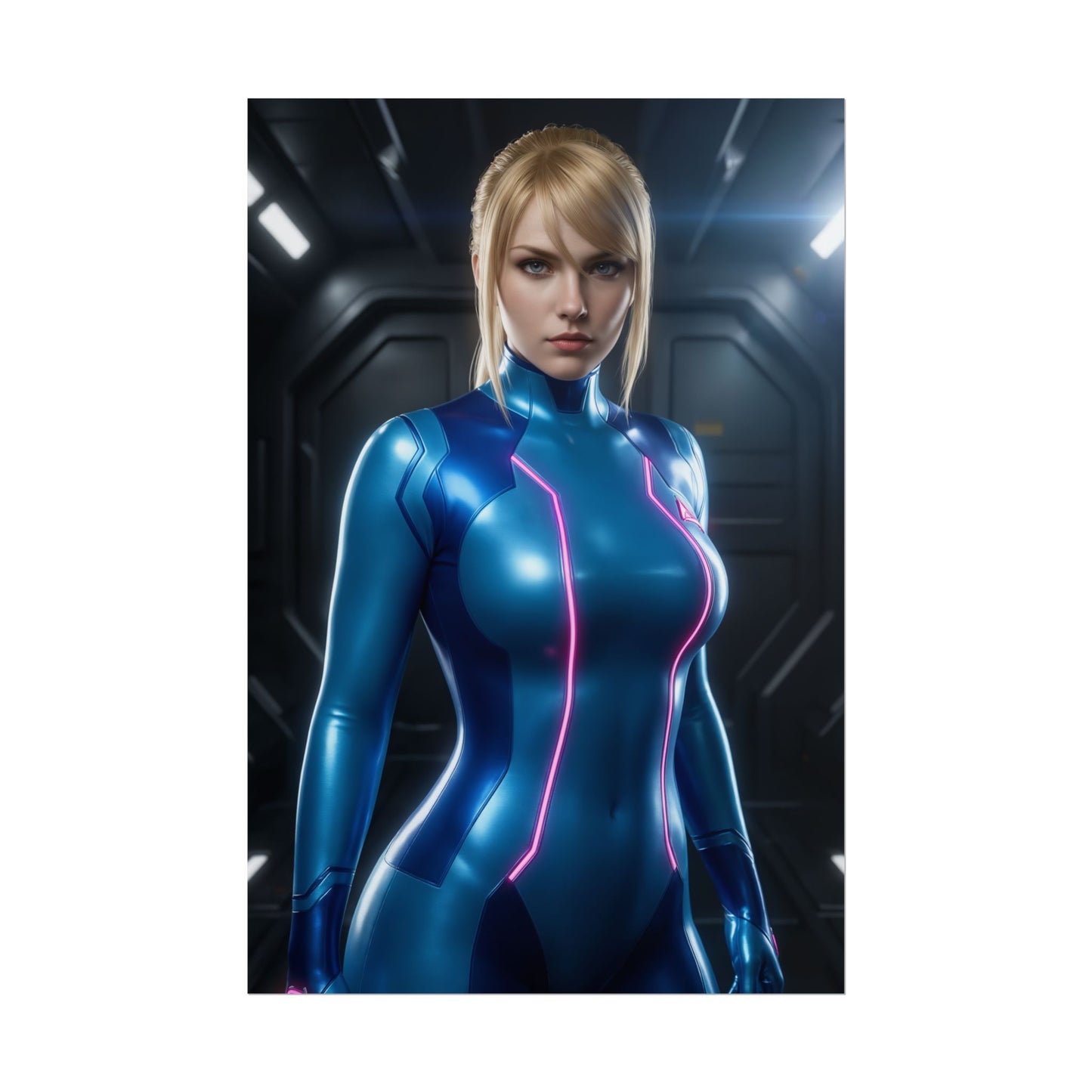 Samus Aran Poster – Sci Fi Wall Art Print, Space Bounty Hunter Decor