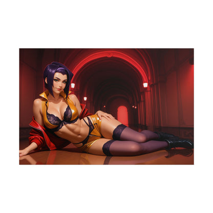 Ретро-настінне мистецтво Вайфу | Аніме-постер Фей Валентайн для декору кімнати або обстановки