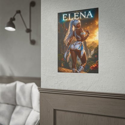 Elena Tekken Poster, Tekken Wall Art, Gaming Print, Fantasy Decor