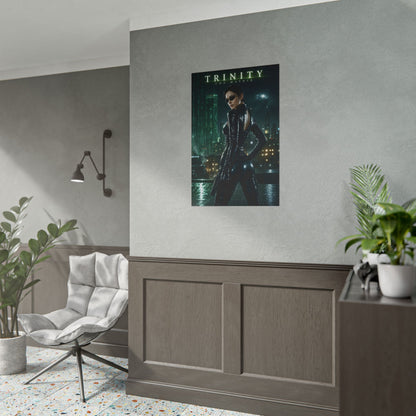 Trinity Matrix Poster, The Matrix Wall Art, Sci Fi Movie Print Decor