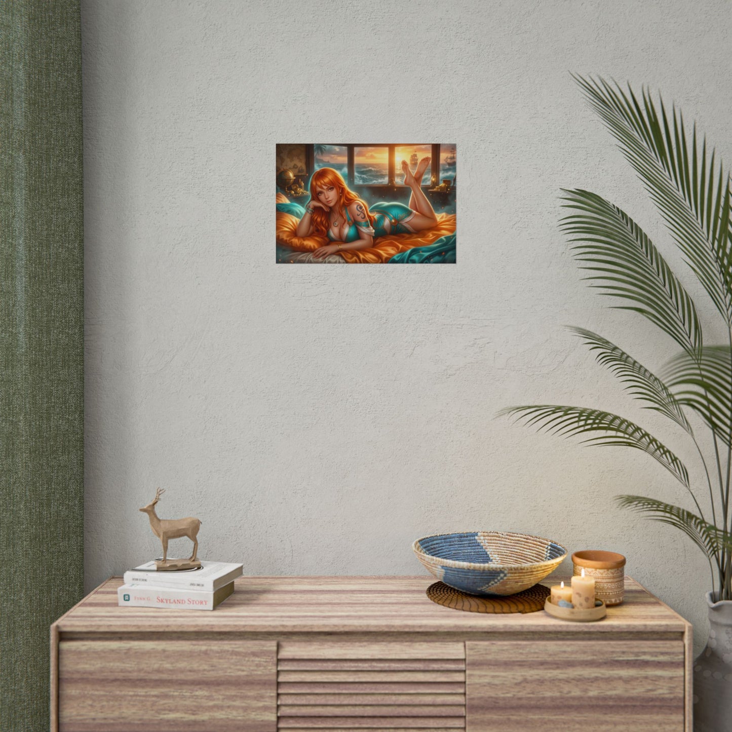 Nami One Piece Poster, Anime Wall Art, Fantasy Print, Room Decor