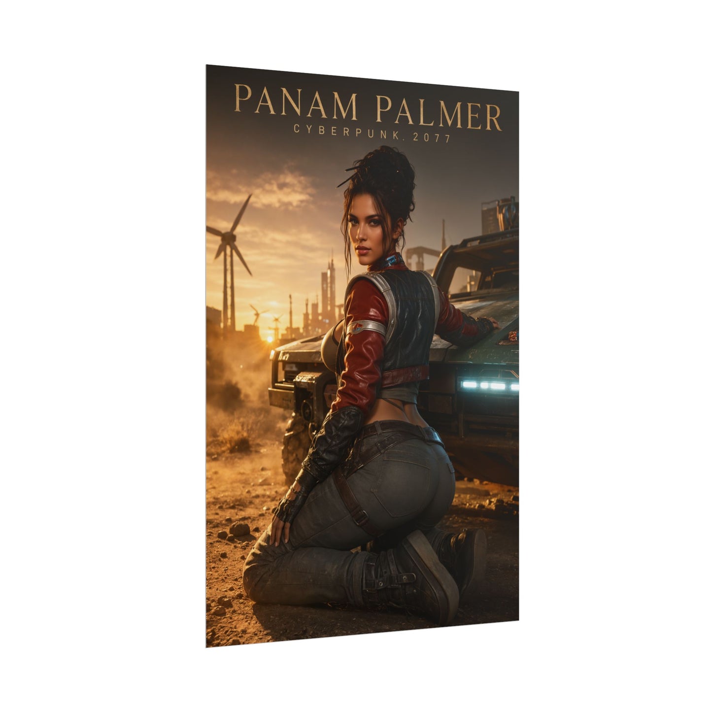 Panam Palmer Poster, Cyberpunk 2077 Wall Art, Gaming Print, Gamer Decor
