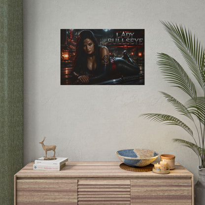 Lady Bullseye Character Poster Comic Style Wall Decor Bedroom Collector Gift