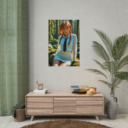 Makima Chainsaw Man Wall Art – Anime Heroine Poster, Great Gift for Fans