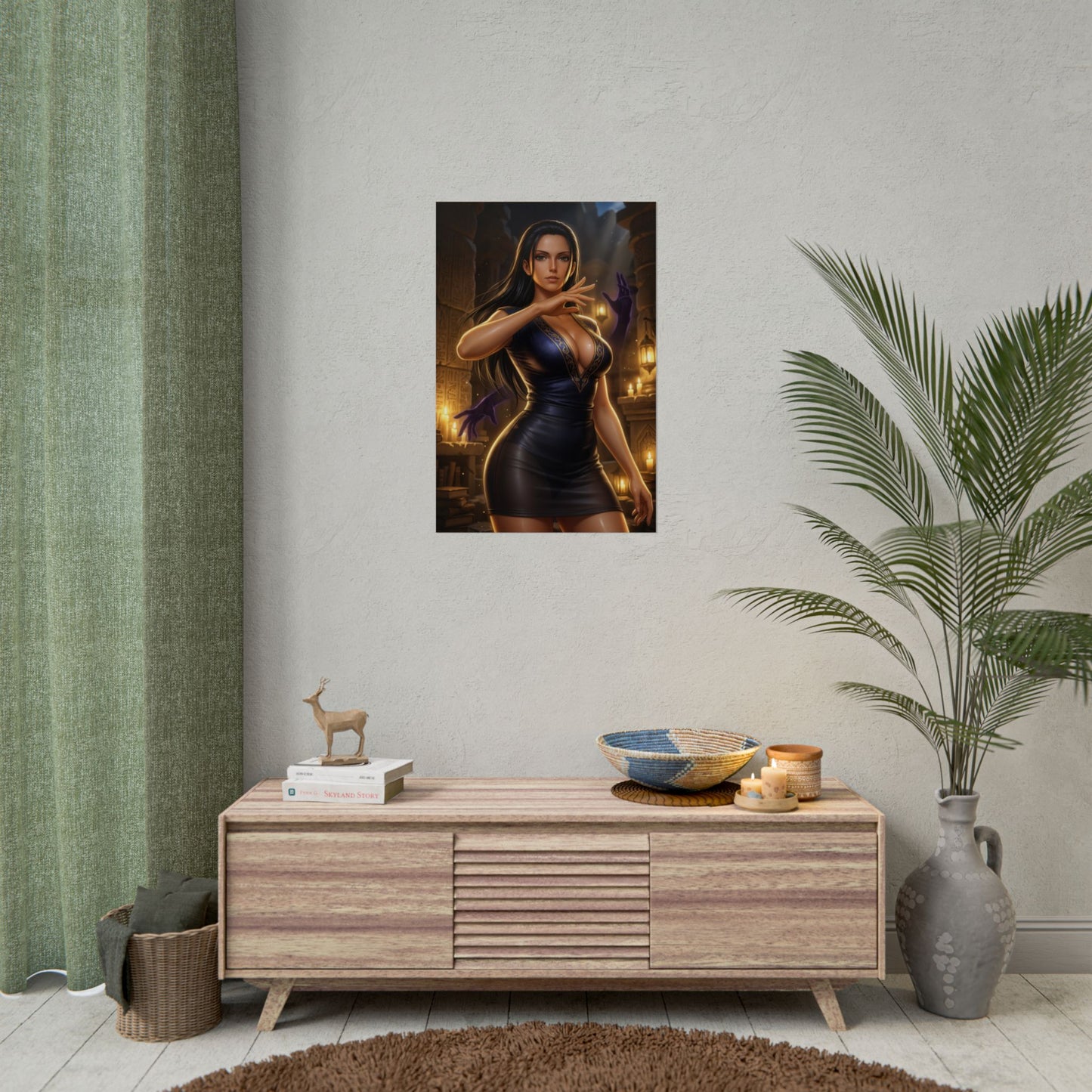 Nico Robin One Piece Poster Anime Pirate Woman Wall Art Dark Hair Girl Print Adventure Character Gaming Room Decor Gift