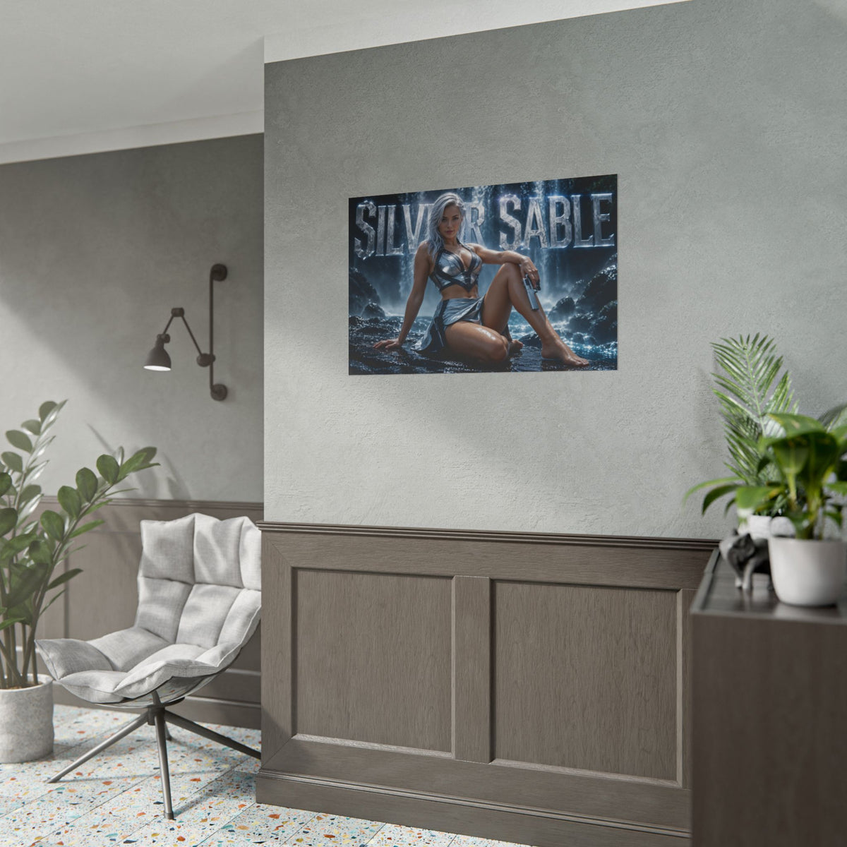 Silver Sable Character Poster Comic Style Wall Decor Bedroom Collector Gift