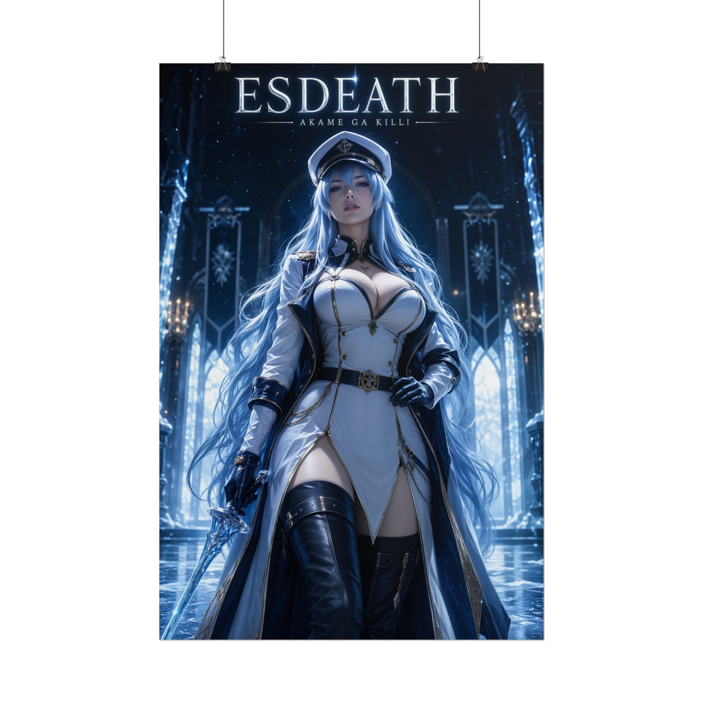 Esdeath Poster, Akame ga Kill Wall Art, Anime Print, Room Decor