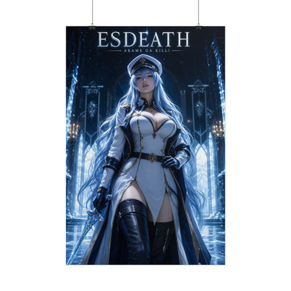 Esdeath Poster, Akame ga Kill Wall Art, Anime Print, Room Decor
