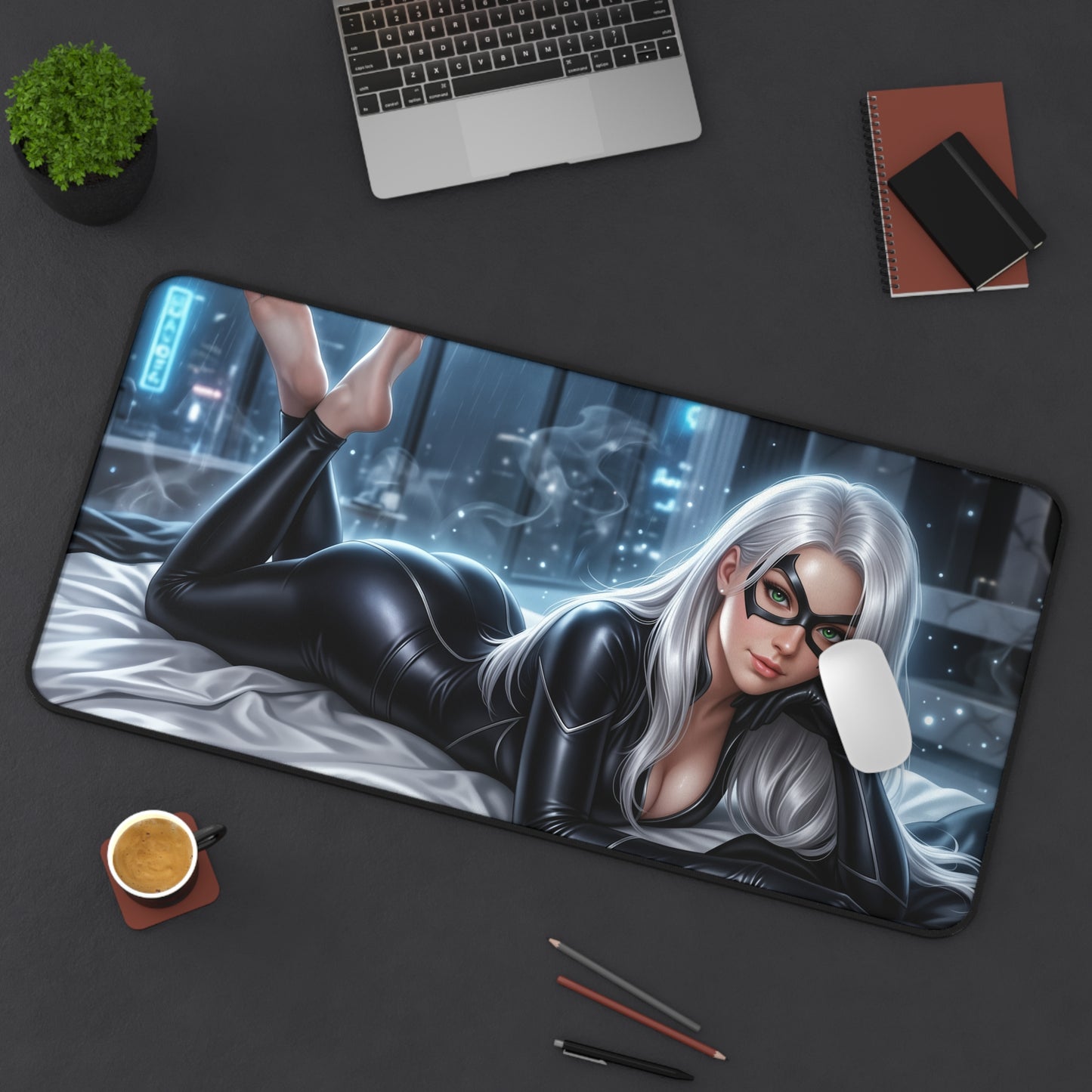 Marvel Mouse Pad, Black Cat Desk Mat, Large Gaming Pad