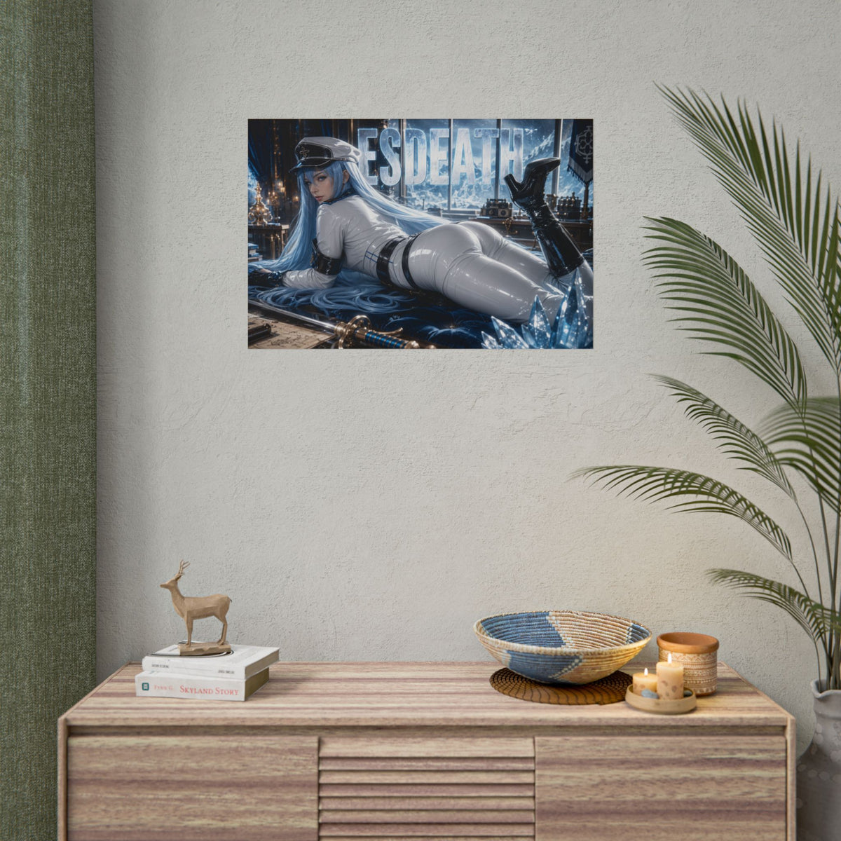 Anime Wall Art Esdeath Akame ga Kill Poster Character Room Decor Collector Gift