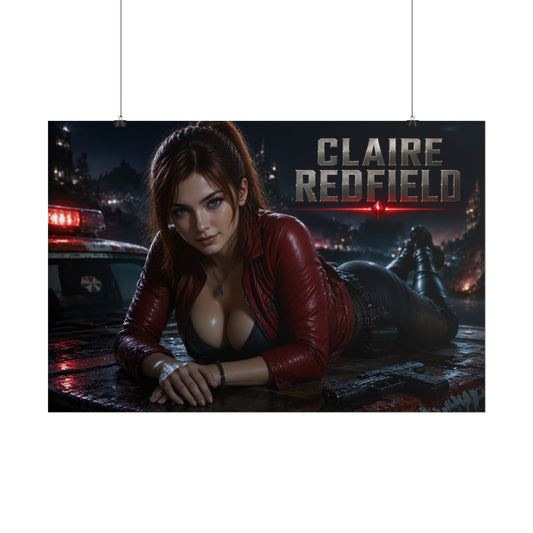 Claire Redfield Gaming Poster Wall Art Gamer Room Decor Collectible Print