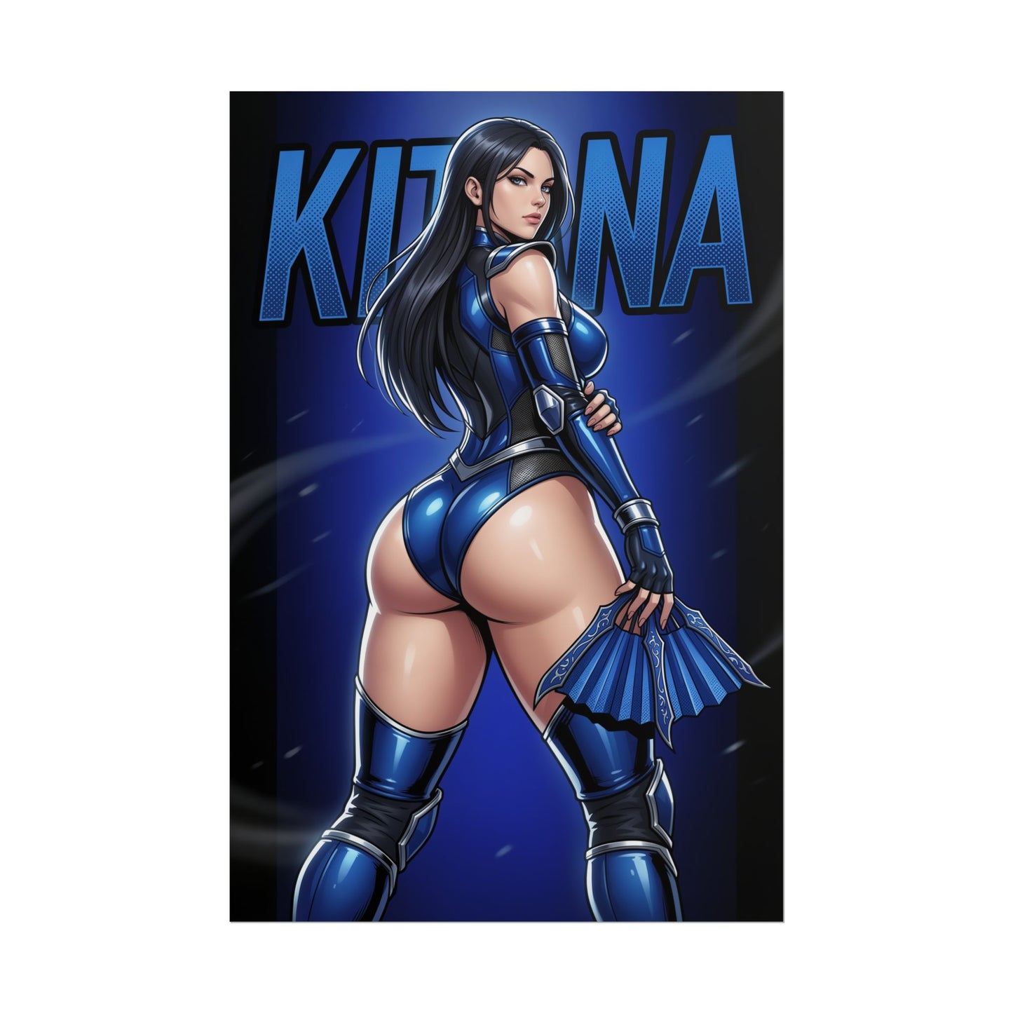 Kitana Art Print, Mortal Kombat Poster, Warrior Princess Wall Art, Fighting Game Decor, Gamer Room Art, Gift