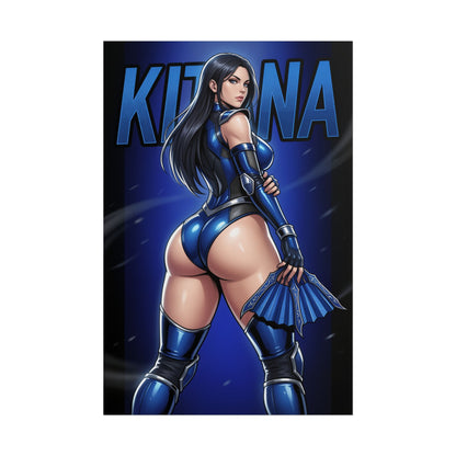 Kitana Art Print, Mortal Kombat Poster, Warrior Princess Wall Art, Fighting Game Decor, Gamer Room Art, Gift