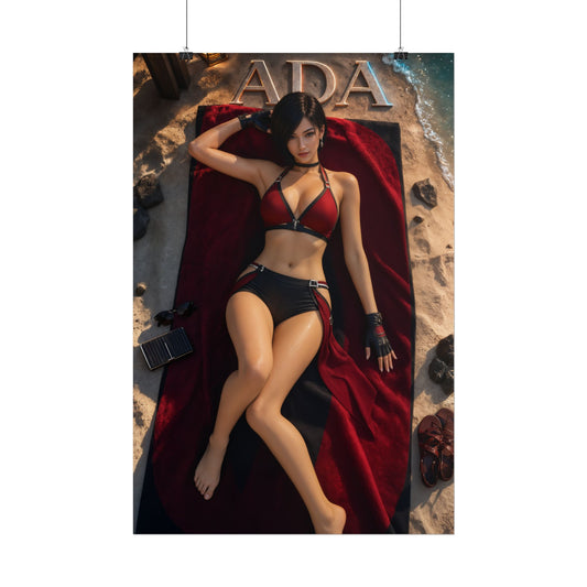 Ada Wong Resident Evil Gaming Poster Wall Art Gamer Room Decor Collectible Print