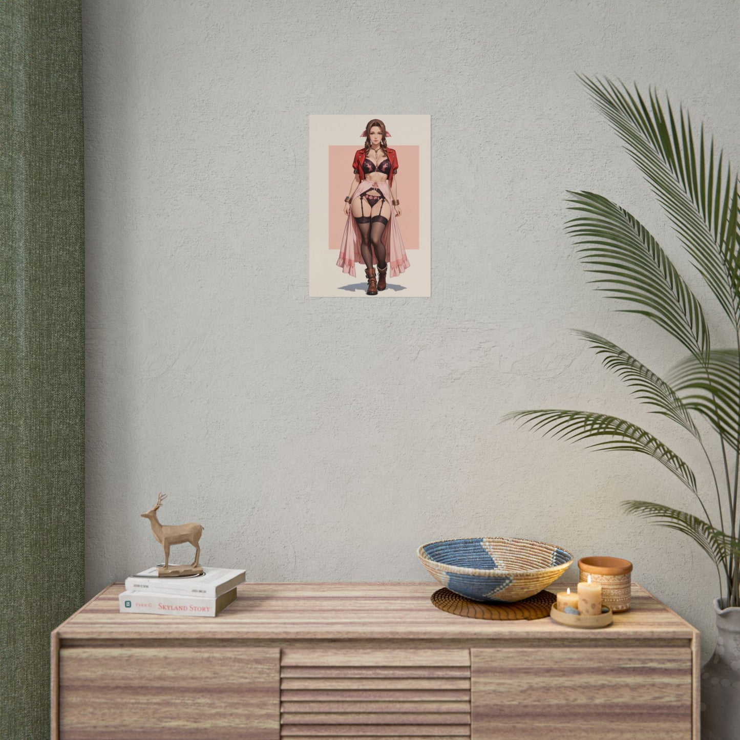 Плакат Аеріт Гейнсборо, художній принт дівчини з аніме Final Fantasy, настінний декор для геймерів