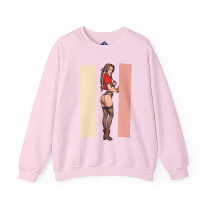 Aerith Gainsborough Sweatshirt, Final Fantasy Rundhalsausschnitt, Gemütliche Gaming-Kleidung für Fans
