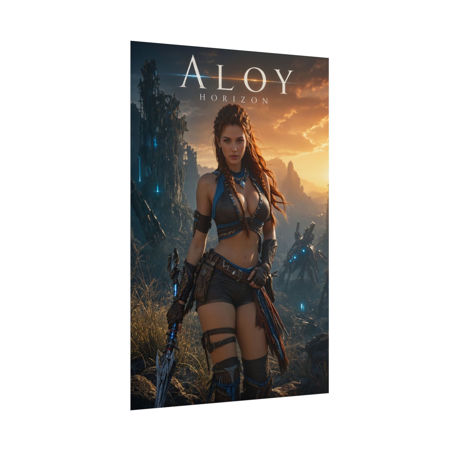 Aloy Horizon Poster, Gaming Wall Art, Fantasy Print, Adventure Decor