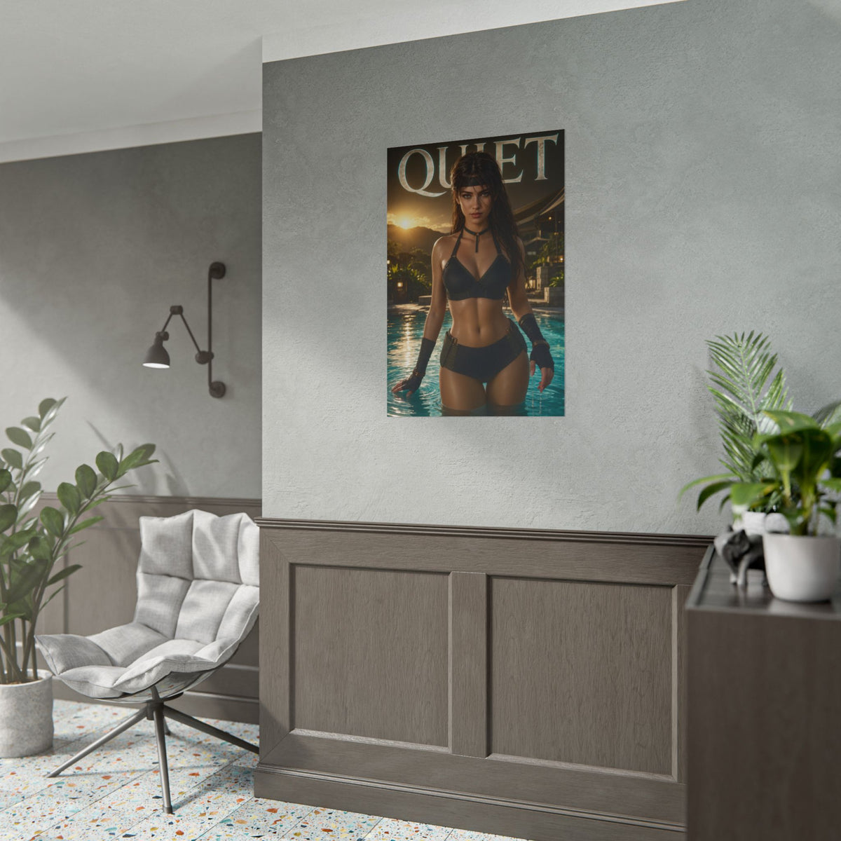 Quiet Metal Gear Gaming Poster Wall Art Gamer Room Decor Collectible Print