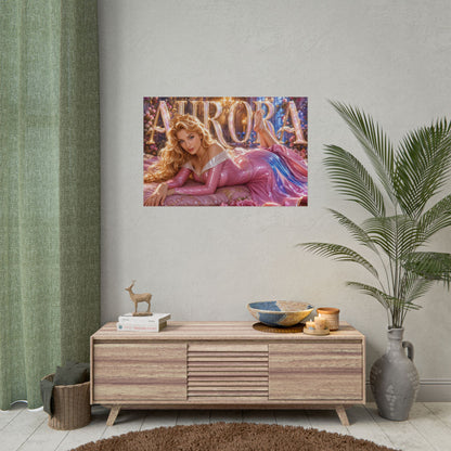 Princess Aurora Sleeping Beauty Poster Fantasy Wall Art Character Room Decor