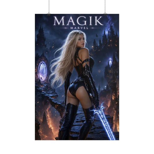 Magik Poster, Marvel Wall Art, Comic Book Print, Fantasy Decor