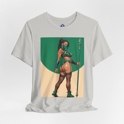 Jade Grafik-T-Shirt | Mortal Kombat T-Shirt für Otakus und Kampfspielfans | Sexy Ninja-Shirt