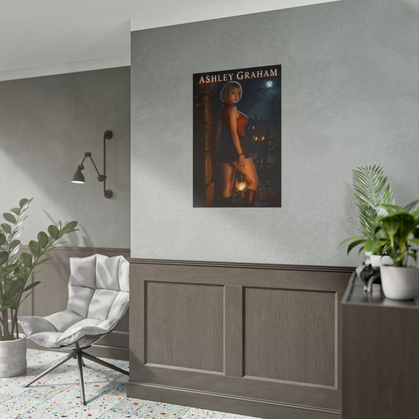 Resident Evil 4 Ashley Graham Video Game Poster Wall Art Print