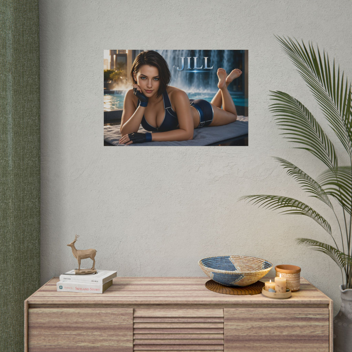 Gaming Wall Art Jill Valentine Poster Game Room Decor Gamer Gift Art Print