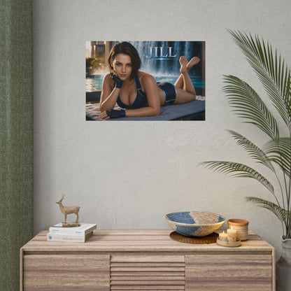 Gaming Wall Art Jill Valentine Poster Game Room Decor Gamer Gift Art Print