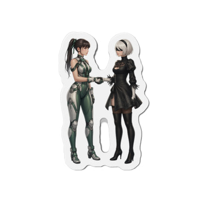 Eve &amp; 2B Magnet – Anime-Sci-Fi-Mädchenmagnet, Stellar Blade x Nier Automata Dekoration
