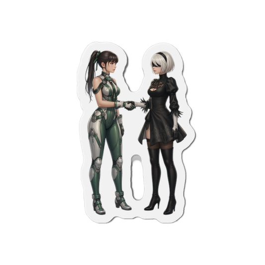 Eve &amp; 2B Magnet – Anime-Sci-Fi-Mädchenmagnet, Stellar Blade x Nier Automata Dekoration