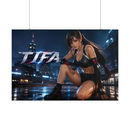 Gaming Wall Art Tifa Lockhart Poster Game Room Decor Gamer Gift Art Print