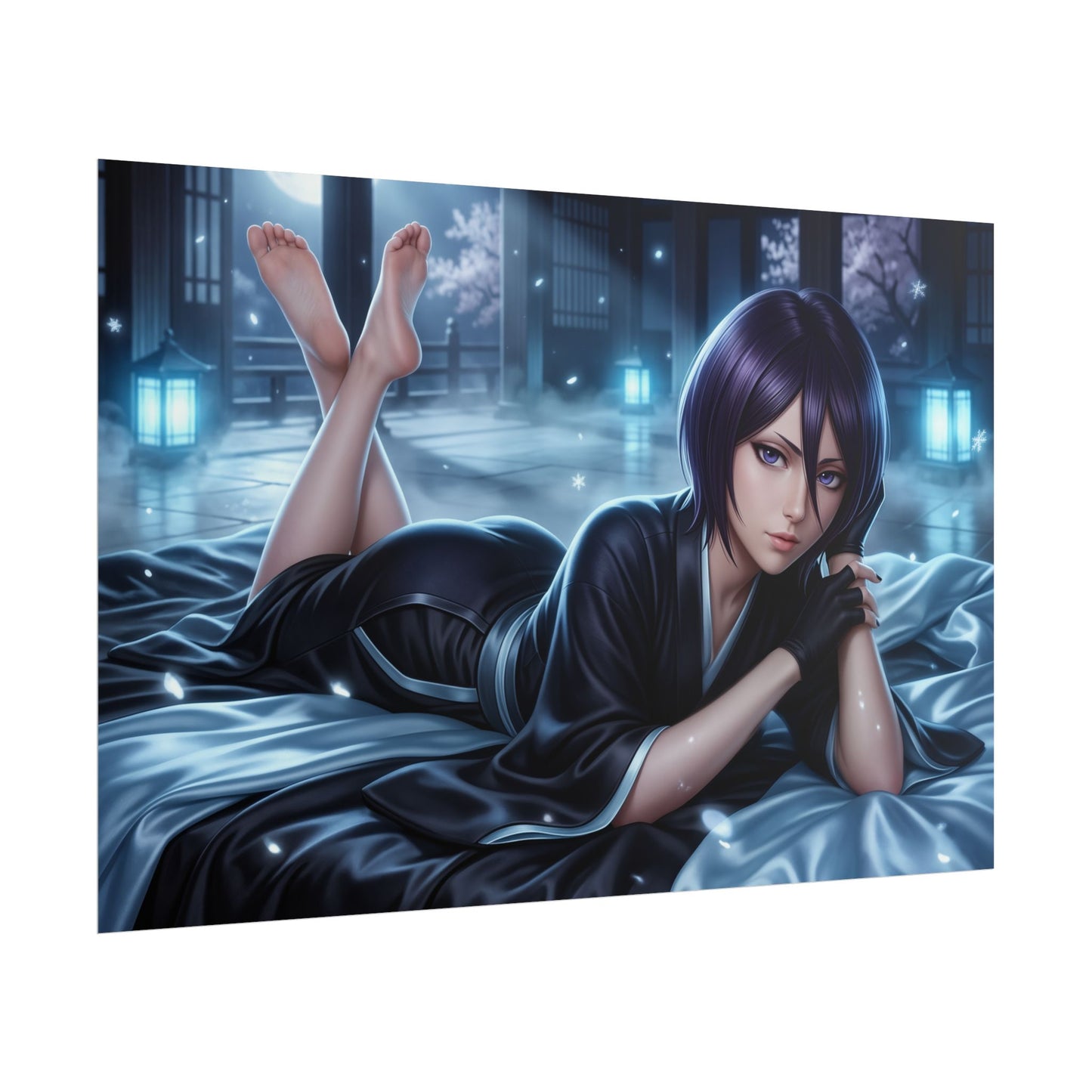 Rukia Kuchiki Poster, Anime Wall Art, Fantasy Print, Gamer Decor